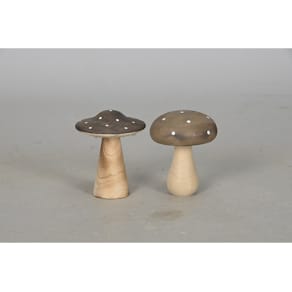 Dekofigur Pilz aus Pinie, braun, sortiert