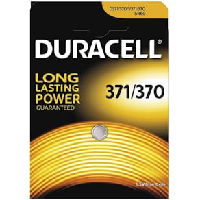Knapcellebatteri Duracell 1,5 V silveroxid, 371/370 til ure