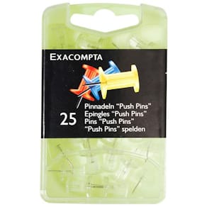Kartnålar Push-pin transparent 25/fp