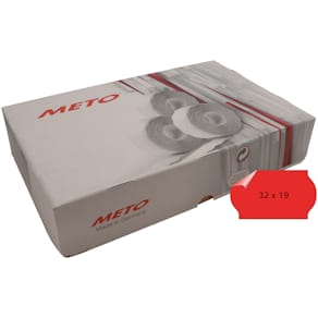 Meto etiket aftaglig 32x19 rød (30rl/1000)