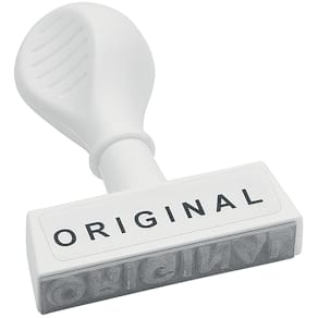 Textstempel WEDO ORIGINAL, Kunststoff, weiß