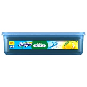 Vloerdoekjes navulling Swiffer Lemon, vochtig, pak van 24 stuks