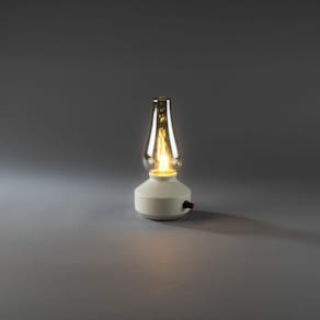 Lykta metall LED 24,5cm vit