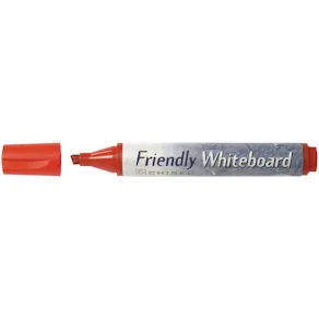 Whiteboardpenna FRIENDLY Röd, sned, 10st