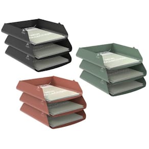 Brevkorg ALBA metall A4 svart