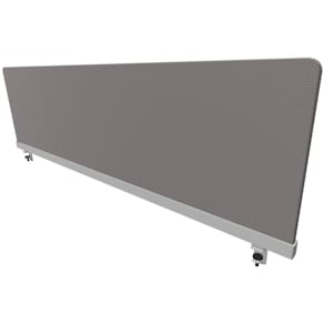 Trennwand OKA DeskTOP Basic, stoffbespannt, grau, B 180 cm, H 48