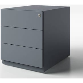 Rollcontainer Bisley Note, 3 Schubladen, anthrazitgrau