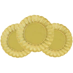 Weihnachtsteller BRAUN+COMPANY, 3er-Set, gold