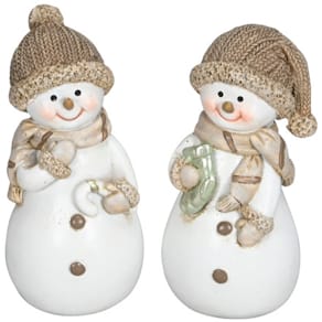 Dekofigur-Set POSIWIO Schneemann, 4,5 x 9 x H9 cm