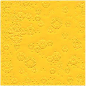 Serviette Paper+Design Basics, Zelltuch, gelb