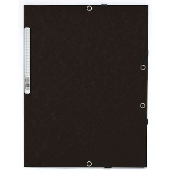 Strikkmappe EXACOMPTA A4 3 kl 355g sort 10st