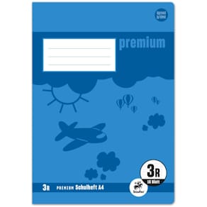 Schulheft Staufen Premium Academy, A4, 16 Blatt, Lin. 3R, m. Rand