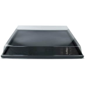 Låg til bakke Textura Atlas PET, 380x274x45 mm, klar, 50 stk