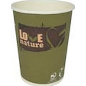 Drinkbeker Q-CONNECT Love Nature, uit karton, 200 ml, 50 stuks