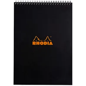 Rhodia NotePad wire black A4 lined