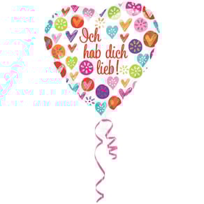 Folienballon „Ich hab dich lieb“