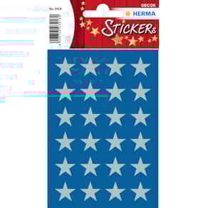 Schmucketiketten HERMA Sterne, silber