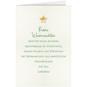 Weihnachtskarte Noname, geprägt, bunt, mit Umschlag