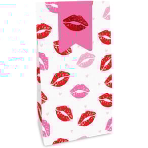 Geschenktüte Braun+Company Hip Lips, 2 St., weiß/rot/rosa