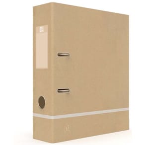 Brevordner Oxford A4 80 mm orange, 2 ringe, 10 stk