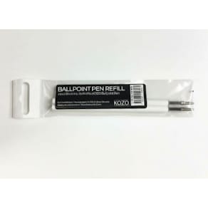 KOZO Kulspetspenna Svart Bläck Refill 2 pack