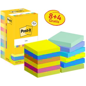 Haftnotizblock Post-it Energetic Collection, 8+4 St., sortiert