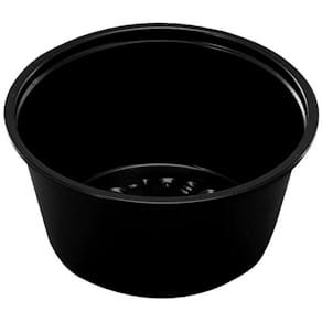 Dressingbæger, Rund, Ø 74, højde 55 pp, sort, Portion Cup 3 oz