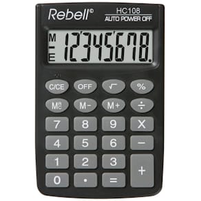 Taschenrechner Rebell HC 108, schwarz