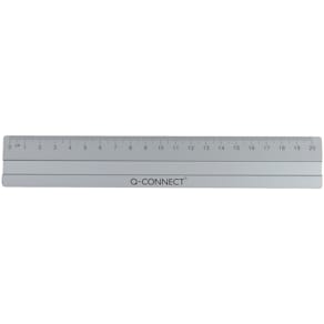 Aluminiumlineal Q-CONNECT, 20 cm, silber