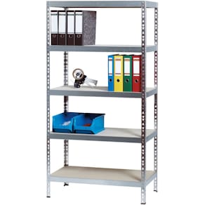 Regal ALCO 410, 92x46x180 cm, 5 Böden, silber