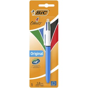Kuglepen BIC 4 farver medium 0,4 mm, assorteret, 20 stk