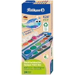 Deckfarbkasten Pelikan K24 eco, 24 Farben, sortiert