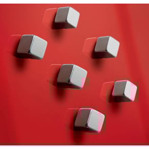 Magnet Sigel Neodym Cube, 6 St., silber
