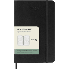 Moleskine Classic Soft 12M Weekly Horizontal Pocket Svart 2027
