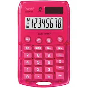Rebell pocket calculator Starlet pink