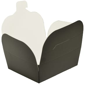 Nudelbakke pap sort/hvid 165x100x65 mm, 50 stk