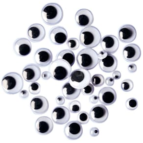 Plastögon PET svart/vit 300/fp