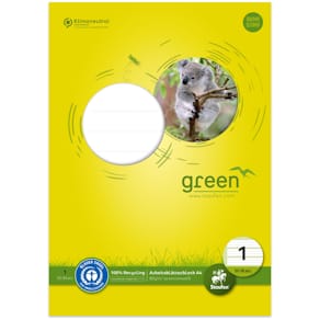 Arbeitsblock Staufen Green, A4, 50 Blätter, Lineatur 1, farbig