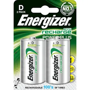 Batteri Laddbar ENERGIZER D HR20 2/FP