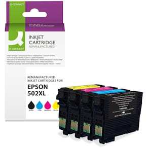 Tintenpatronen Q-CONNECT Ersatz für Epson 502XL, Multipack, 4 Far
