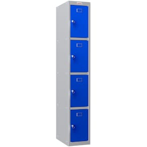 Garderobenschrank Phoenix Safe PL1430GBK, 4 Fächer, grau/blau