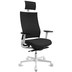 Drehstuhl Topstar, mit Armlehnen, schwarz/weiß