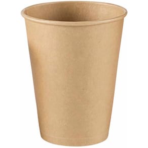 Kaffebæger brun 12 oz, papir+PE single wall, palle 16x1000 stk