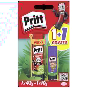 Klebestifte Pritt, 2 St., 43 g + 10 g, transparent