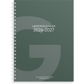 Lærerkalender A4 gr skole26/27 grønn
