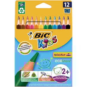 Kleurpotlood Bic Ecolutions Evolution Triangle, 12 stuks