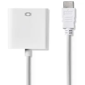 Adapter NEDIS HDMI-VGA/3,5mm 0,2m vit