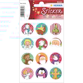 Sticker HERMA MAGIC Weihnachten, Symbole, 12 Stück