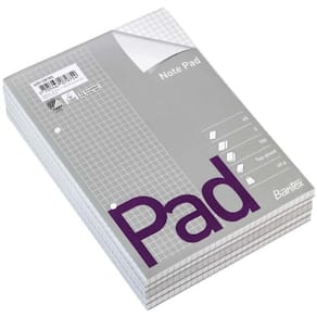 Standardblok, Bantex, Squared, A5, hvid 148x210mm, 60g/m2, pakke