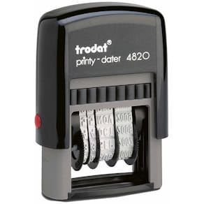 Datostempel Trodat 4820 selvfarvende, 4x25 mm, sort, 1 stk.